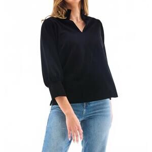 NEW MARY SQUARE jocelyn 3/4 sleeves top in black